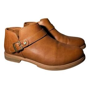 Dr. Scholl's Hello Shootie Zip Ankle Bootie in Honey EUC